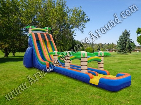 27 foot tall tropical dual lane water slide rentals Fort Collins Colorado